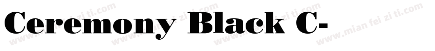 Ceremony Black C字体转换